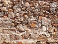 Rough wall made of natural stone and boulders Royalty Free Stock Photo