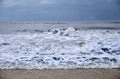 Rough water and waves in Pacific Ocean Royalty Free Stock Photo