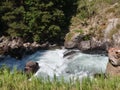 Rough waters, from a waterfall!