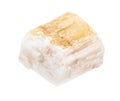 rough white Calcite rock isolated on white