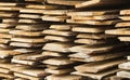 Rough wood plank in heap Royalty Free Stock Photo