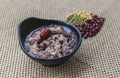 Roughage breakfast porridge with red dates and red beans