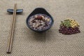 Roughage breakfast porridge with red dates and red beans Royalty Free Stock Photo