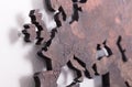 Roughly outlined world map, selective focus on the United Kingdom Royalty Free Stock Photo