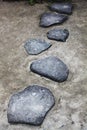 Rough stone footpath Royalty Free Stock Photo