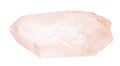 rougn rose quartz crystal isolated on white Royalty Free Stock Photo