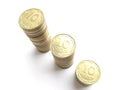 Rouleaues coins Royalty Free Stock Photo