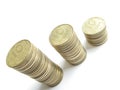 Rouleaues coins Royalty Free Stock Photo