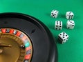 Roulette and cubes gamble