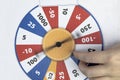 Roulette fortune spinning wheel flat icon casino money games or board game - bankrupt or lucky element. Fortune, wheel Royalty Free Stock Photo