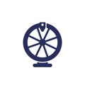 roulette, fortune wheel icon, simple vector design