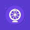 roulette, fortune wheel icon, vector art