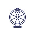 roulette, fortune wheel line icon