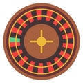 Roulette icon. Color casino icon. Gambling symbol