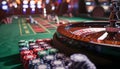 roulette table with chips Royalty Free Stock Photo