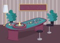 Roulette table flat color vector illustration Royalty Free Stock Photo