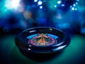 Roulette wheel with a bright and colorful background