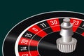 Roulette wheel with numbers. Casino background. Illustration Royalty Free Stock Photo