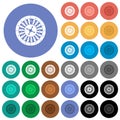 Roulette wheel round flat multi colored icons Royalty Free Stock Photo