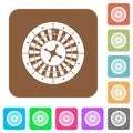 Roulette wheel rounded square flat icons Royalty Free Stock Photo