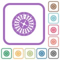 Roulette wheel simple icons