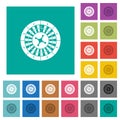Roulette wheel square flat multi colored icons Royalty Free Stock Photo