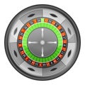 Roulette wheel in top view vector isolated Royalty Free Stock Photo