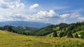 Roumanian mountain, springtime, sky Royalty Free Stock Photo