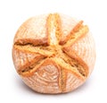 Roun bread on white background Royalty Free Stock Photo