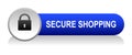 Secure shoping icon button