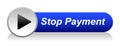 Stop payment button icon Royalty Free Stock Photo