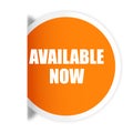 Available now sticker vector illustration Royalty Free Stock Photo