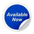 Available now sticker vector illustration Royalty Free Stock Photo