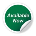 Available now sticker vector illustration Royalty Free Stock Photo