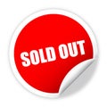 Sold out sticker vector illustration Royalty Free Stock Photo