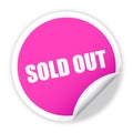 Sold out sticker vector illustration Royalty Free Stock Photo