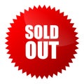 Sold out sticker vector illustration Royalty Free Stock Photo