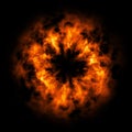 Round abstract flame