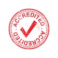 Round Accredited Rubber Stamp Royalty Free Stock Photo