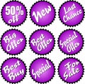 Round advertising stamps Royalty Free Stock Photo