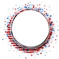 Round american flag frame Royalty Free Stock Photo