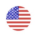 Round american flag