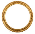 Round antique gilt picture frame