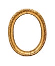 Round antique gold picture frame. Royalty Free Stock Photo
