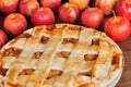 Round apple pie Royalty Free Stock Photo