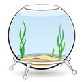 A round aquarium for fish Royalty Free Stock Photo