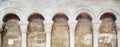 Round arches at cathedral of Peterborough