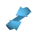 Round arrows 3d rendering Royalty Free Stock Photo