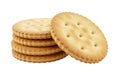 Round baked biscuits stack Royalty Free Stock Photo