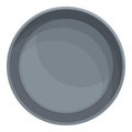 Round bakeware icon cartoon vector. Cooking stuff